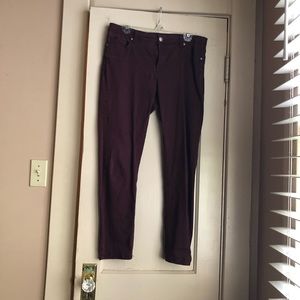 Ruff Hewn Maroon Skinny Jeans
